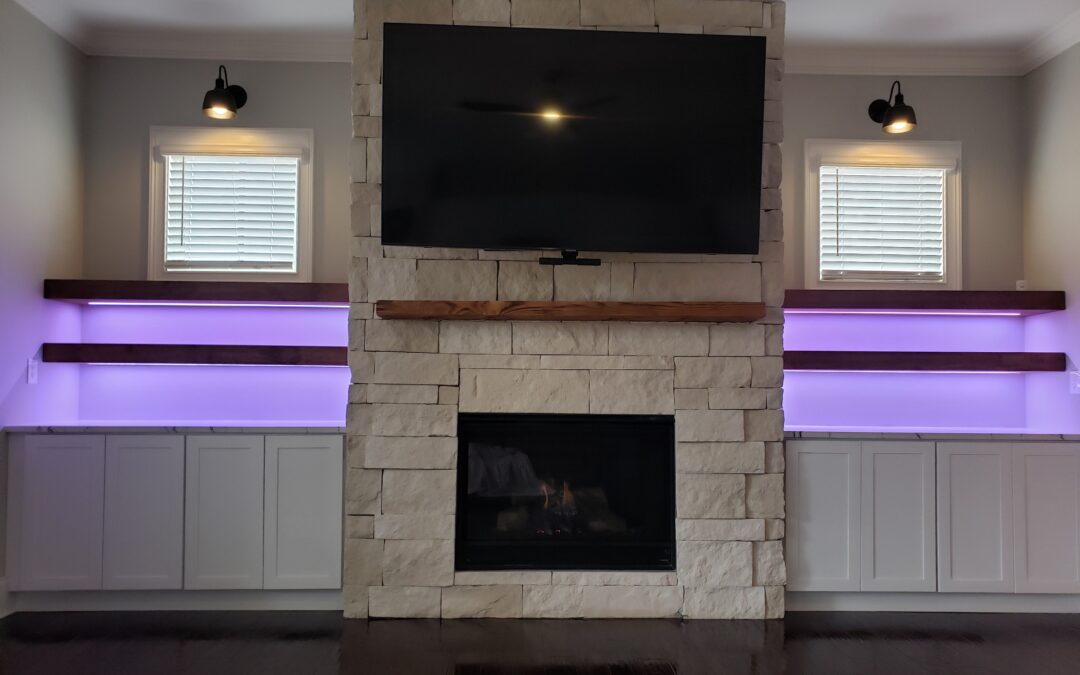 Project Design Interior: Fireplace, Minibar and Wall Design